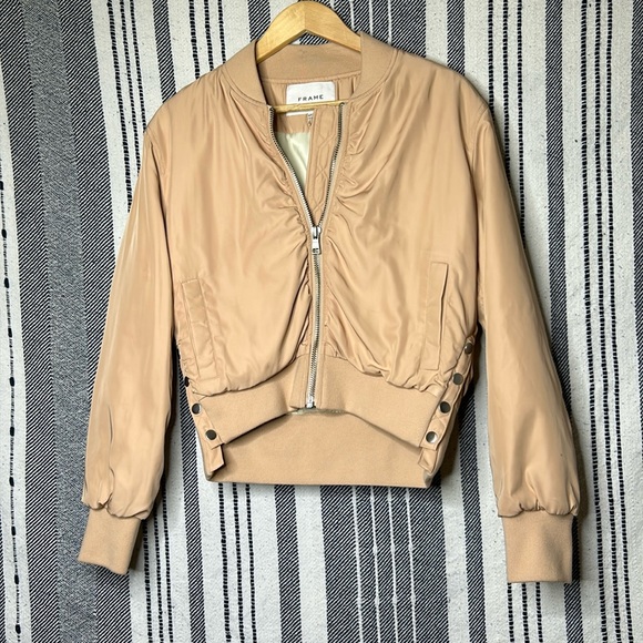 Frame Shirred Bomber Jacket - Picture 5 of 13